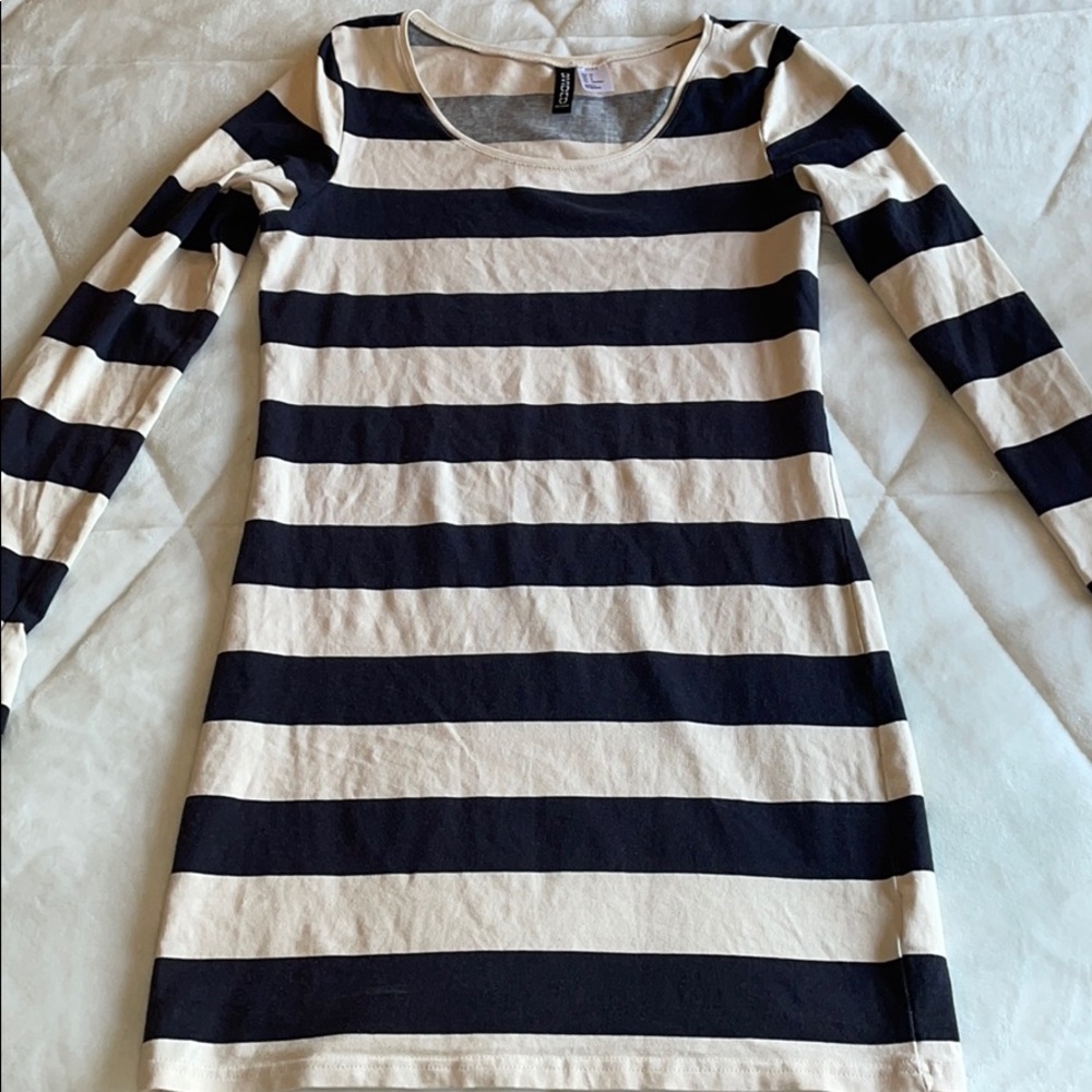 H&M bodycon striped dress Size 6